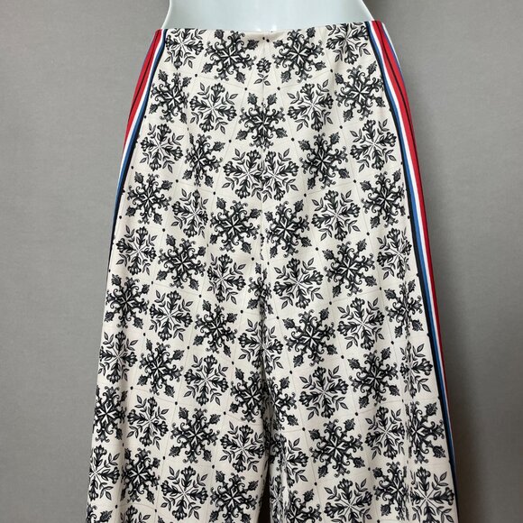 Zara Wide Leg High Waist Palazzo Scarf Print Flowing Trousers Moroccan Tile Smll - Picture 8 of 16